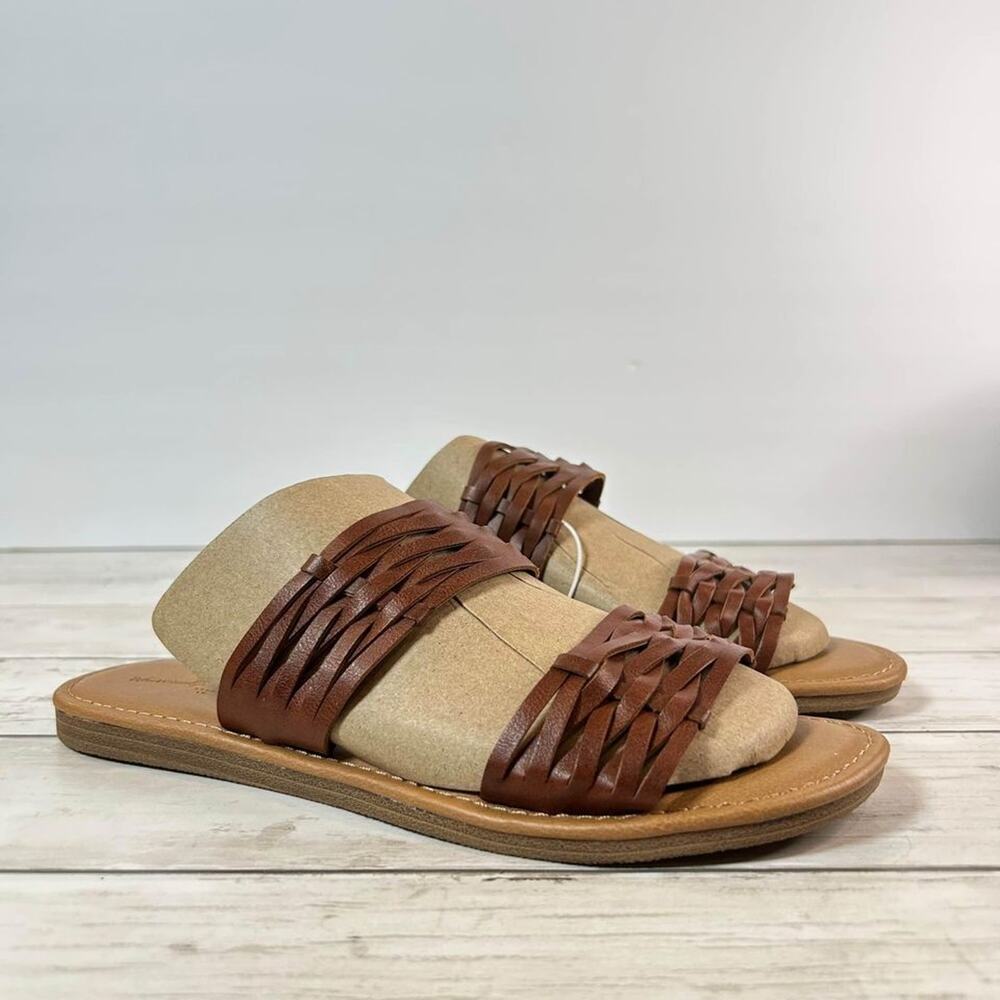 Universal Thread Addie Two Band Sandal, Women’s 6, Slides Slip On Strappy Shoes